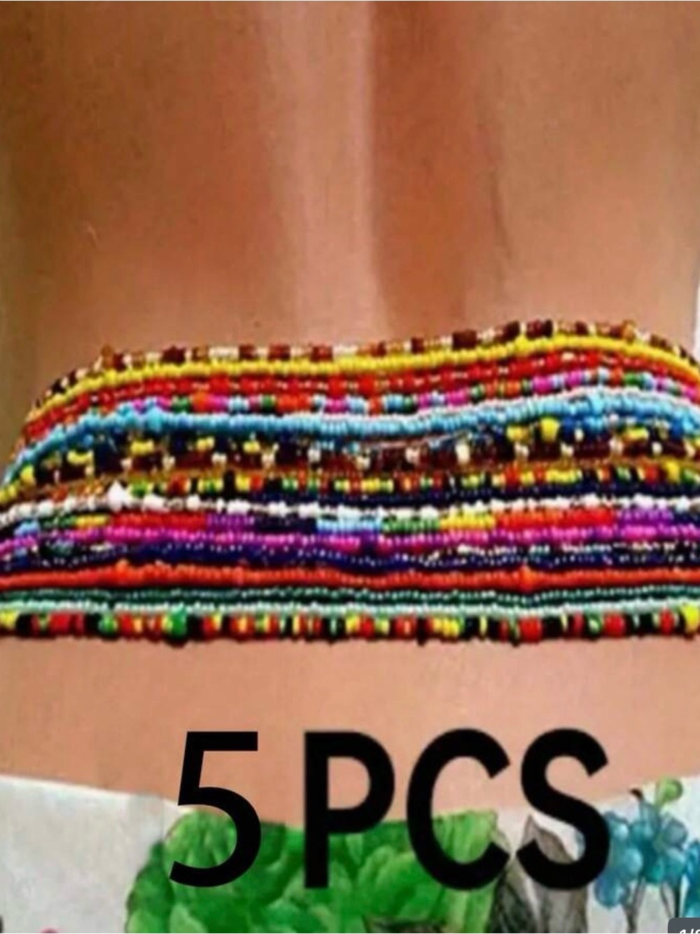 Set of 5 Multicolor Beaded Waist Chains